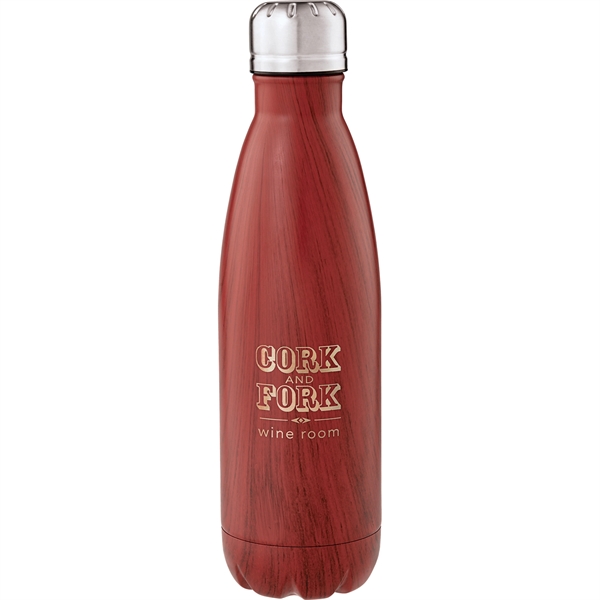 Native Wooden Copper Vacuum Insulated Bottle 17oz - Image 1
