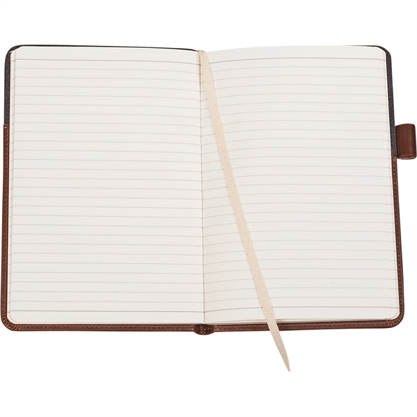 Alternative® Canvas Leather Wrap Bound Notebook - Image 2
