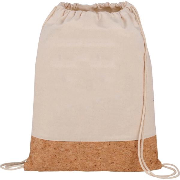 Cotton and Cork Drawstring Bag - Image 3