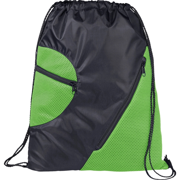 Zippered Mesh Drawstring Sportspack - Image 2
