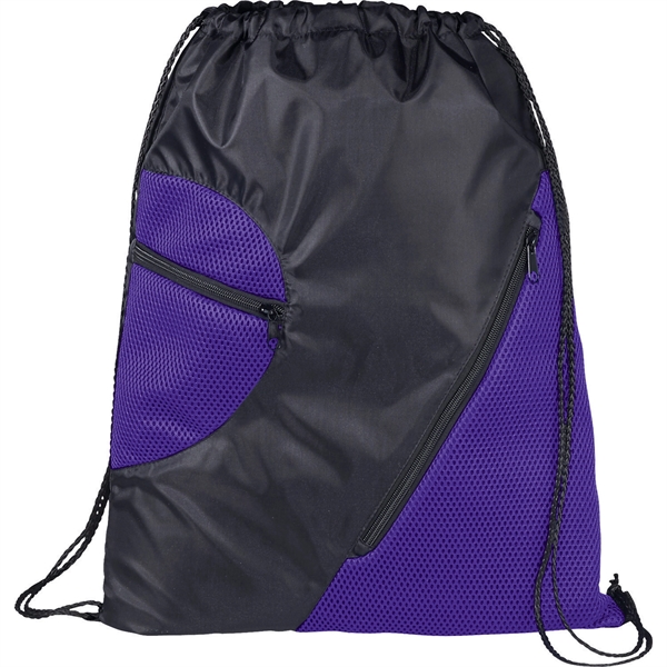 Zippered Mesh Drawstring Sportspack - Image 5
