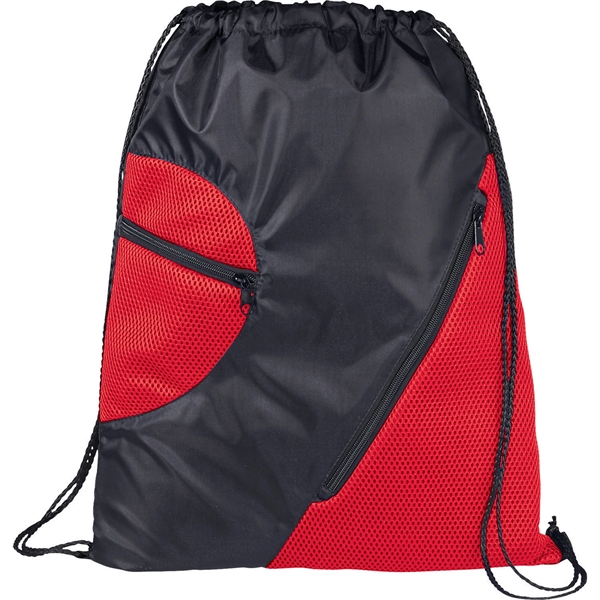 Zippered Mesh Drawstring Sportspack - Image 9