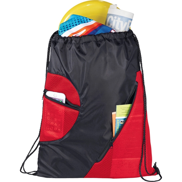 Zippered Mesh Drawstring Sportspack - Image 10
