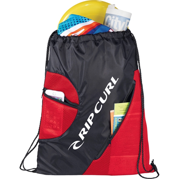 Zippered Mesh Drawstring Sportspack - Image 12