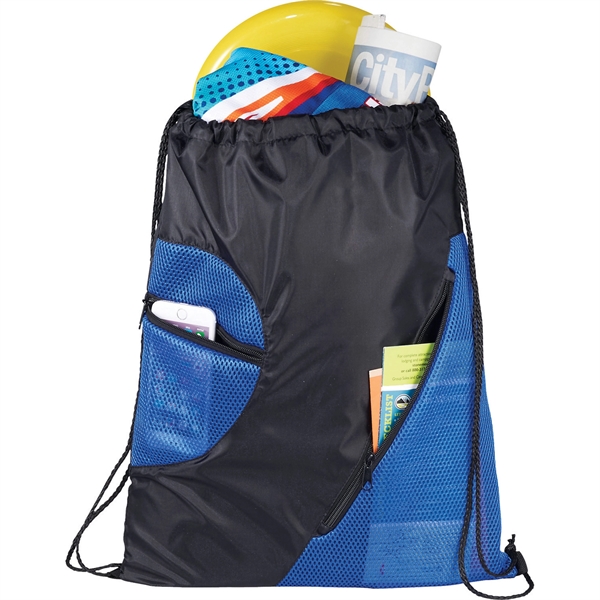 Zippered Mesh Drawstring Sportspack - Image 14