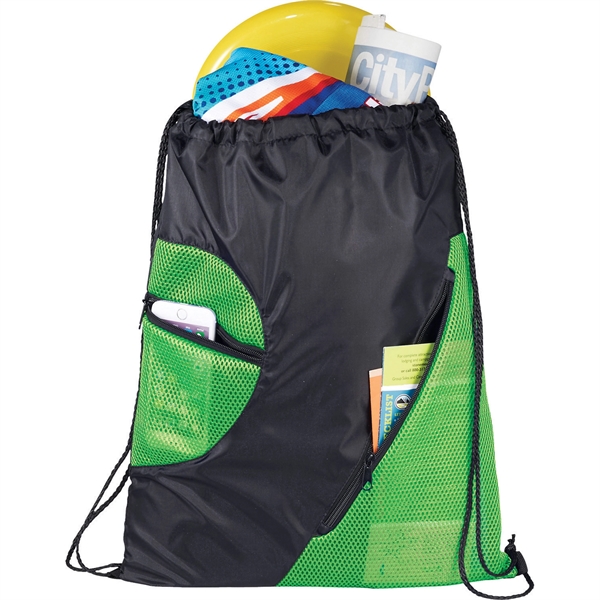 Zippered Mesh Drawstring Sportspack - Image 21