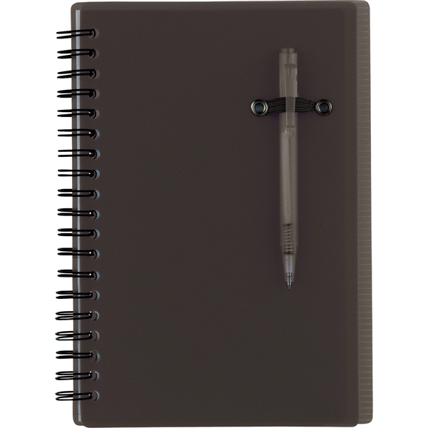 5" x 7" Chronicle Spiral Notebook w/Pen - Image 1