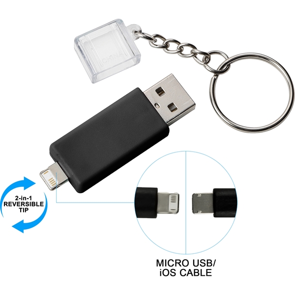 Slot 2-in-1 Charging Keychain - Image 2