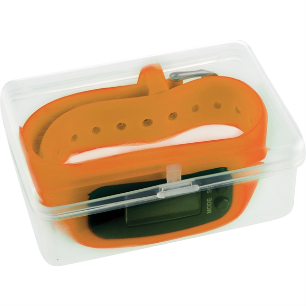 LED Pedometer Watch in Case - Image 13
