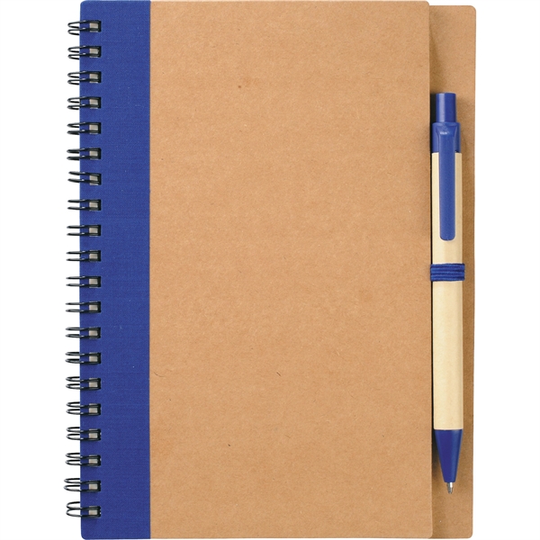 5" x 7" Eco Spiral Notebook with Pen - Image 3
