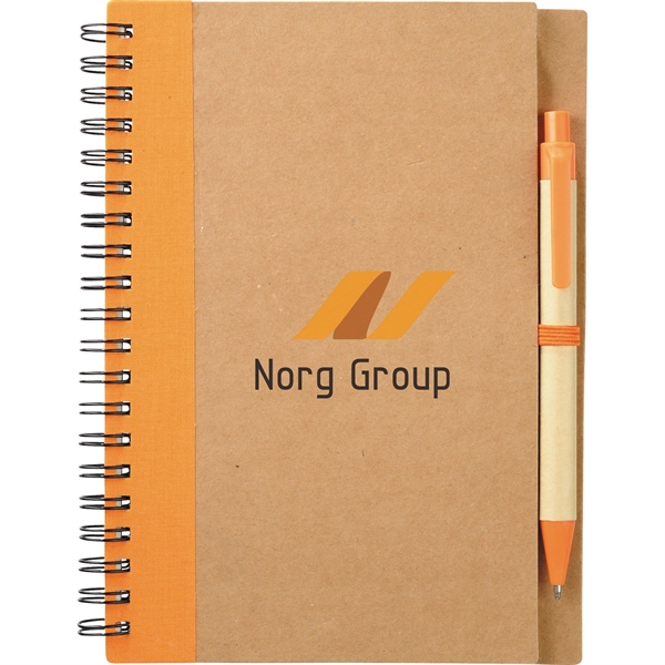 5" x 7" Eco Spiral Notebook with Pen - Image 8