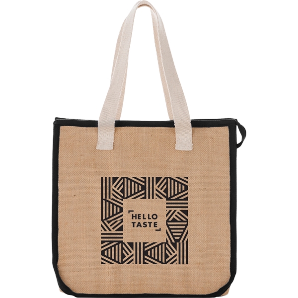 Jute Insulated Grocery Tote - Image 1