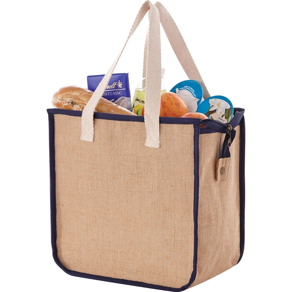 Jute Insulated Grocery Tote - Image 7