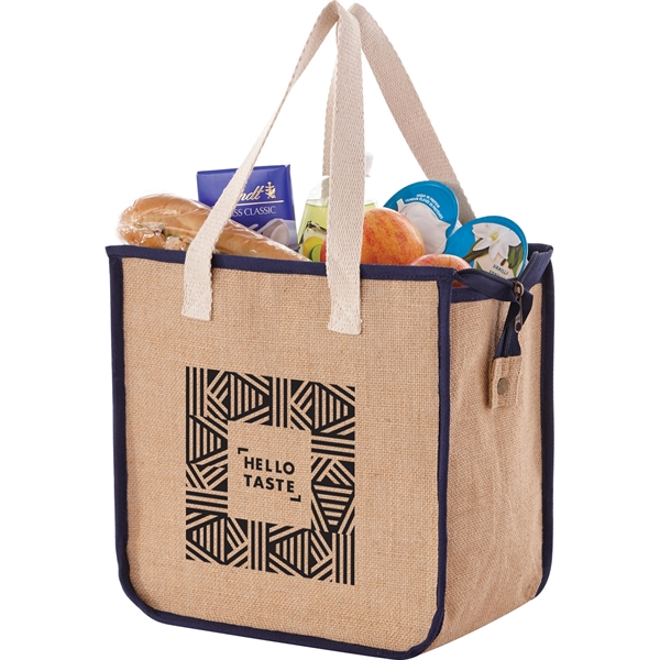 Jute Insulated Grocery Tote - Image 10