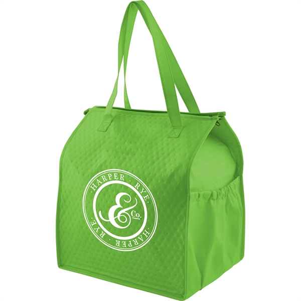 Deluxe Non-Woven Insulated Grocery Tote - Image 7