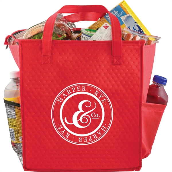Deluxe Non-Woven Insulated Grocery Tote - Image 29