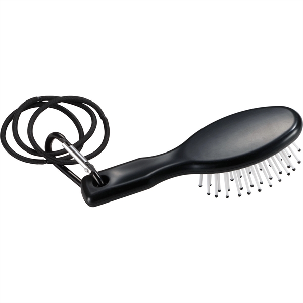 Hair Brush w/ Carabiner & Hair Elastics - Image 2