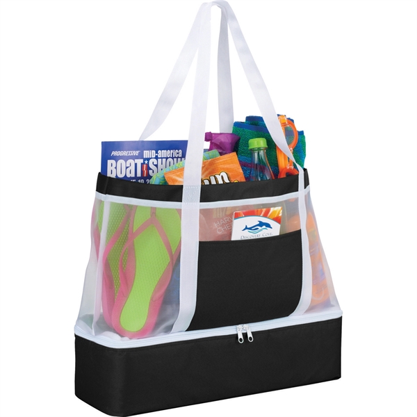Mesh Outdoor 12-Can Cooler Tote - Image 2