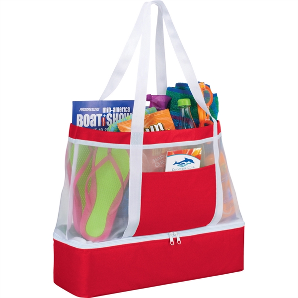 Mesh Outdoor 12-Can Cooler Tote - Image 17