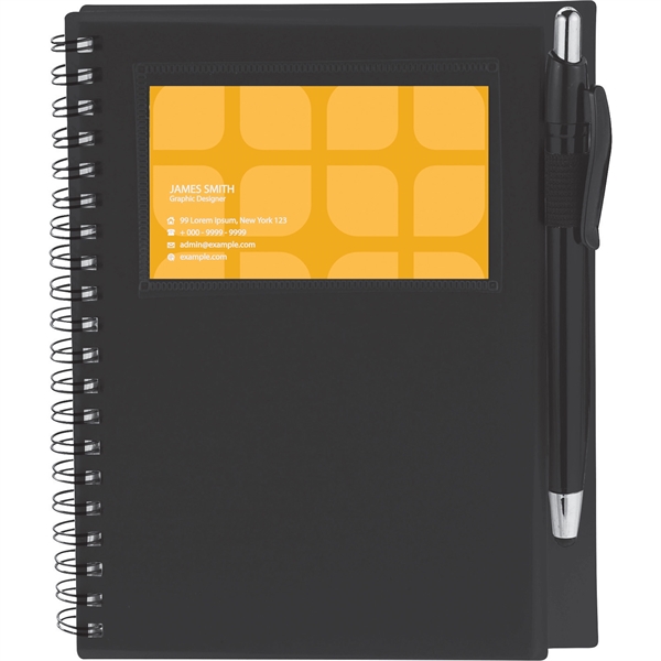5.5" x 7" Star Spiral Notebook with Pen - Image 2