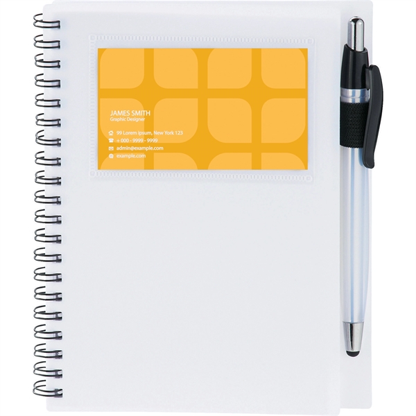 5.5" x 7" Star Spiral Notebook with Pen - Image 12