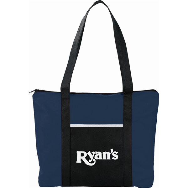 Timeline Non-Woven Zip Convention Tote - Image 5