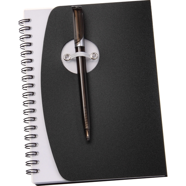 5" x 7" Sun Spiral Notebook with Pen - Image 1