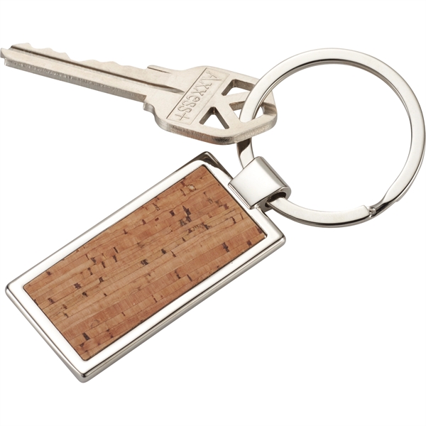 Metal and Cork Keychain - Image 3