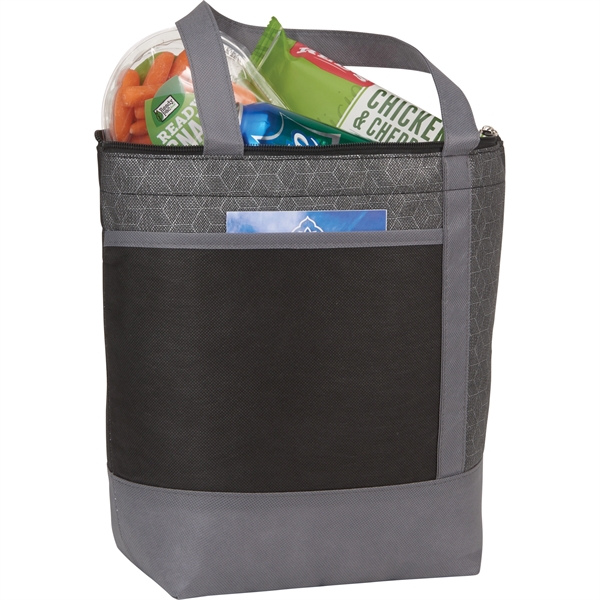 Chrome Non-Woven 9 Can Lunch Cooler - Image 4