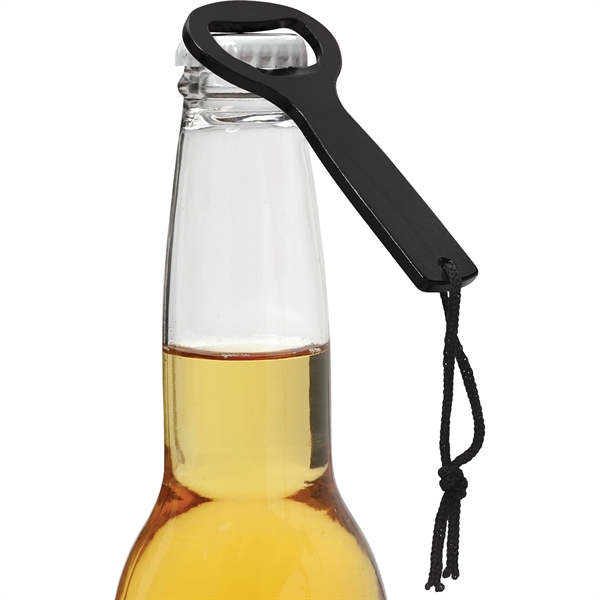 Metallic Bottle Opener with Hanging Loop - Image 2