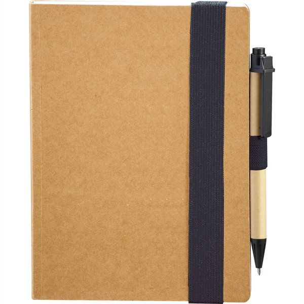 5.5"x 7" Eco Perfect Bound Notebk w/ Pen - Image 1