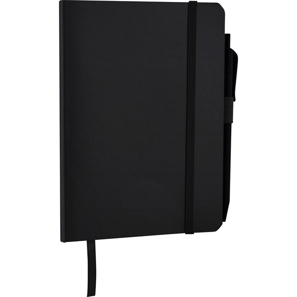 5" x 7" Hue Soft Bound Notebook with Pen - Image 3