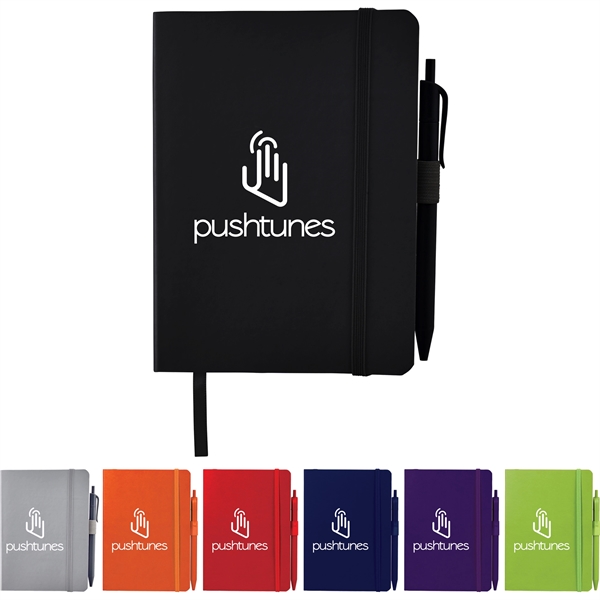 5" x 7" Hue Soft Bound Notebook with Pen - Image 5