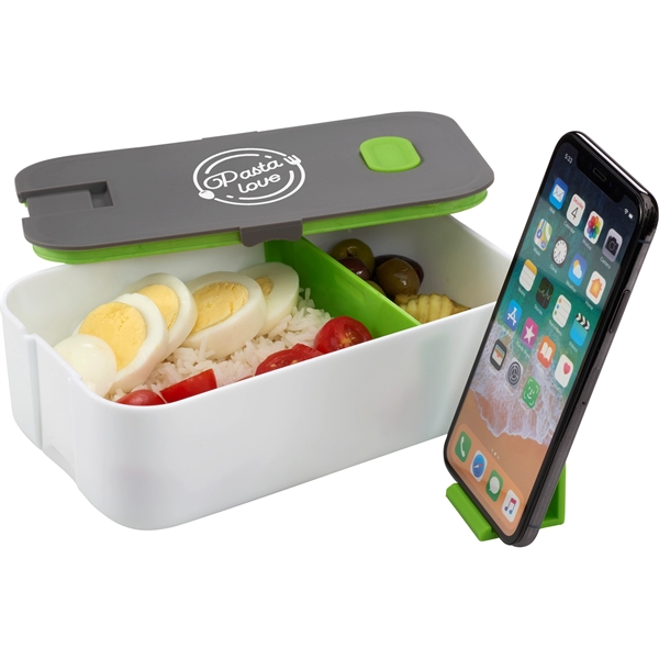 2 Compartment Bento Box with Phone Stand - Image 16
