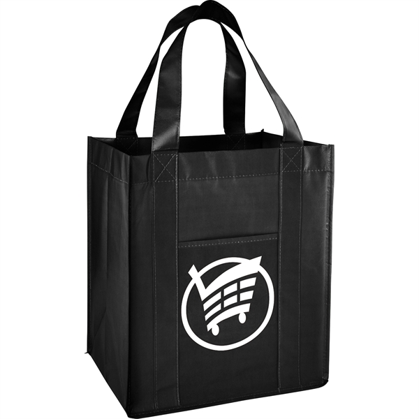 Deluxe Laminated Non-Woven Grocery Tote - Image 4