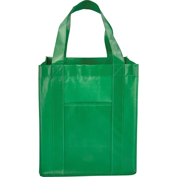 Deluxe Laminated Non-Woven Grocery Tote - Image 6