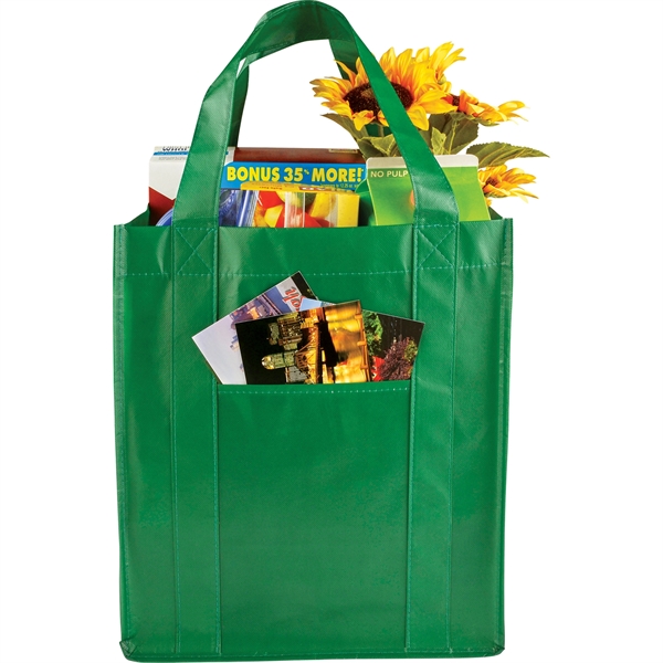 Deluxe Laminated Non-Woven Grocery Tote - Image 7
