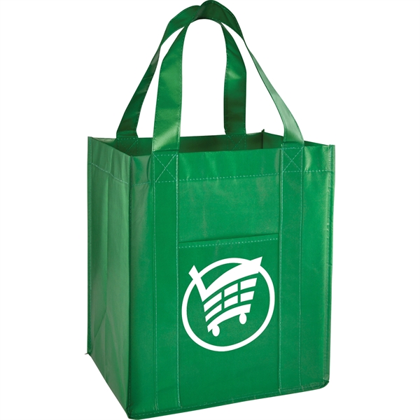 Deluxe Laminated Non-Woven Grocery Tote - Image 11