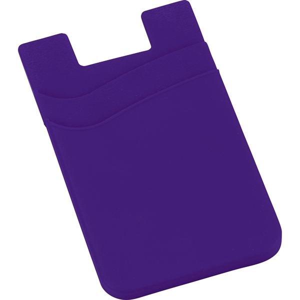 Dual Pocket Slim Silicone Phone Wallet - Image 14