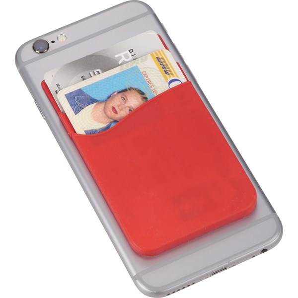 Dual Pocket Slim Silicone Phone Wallet - Image 17