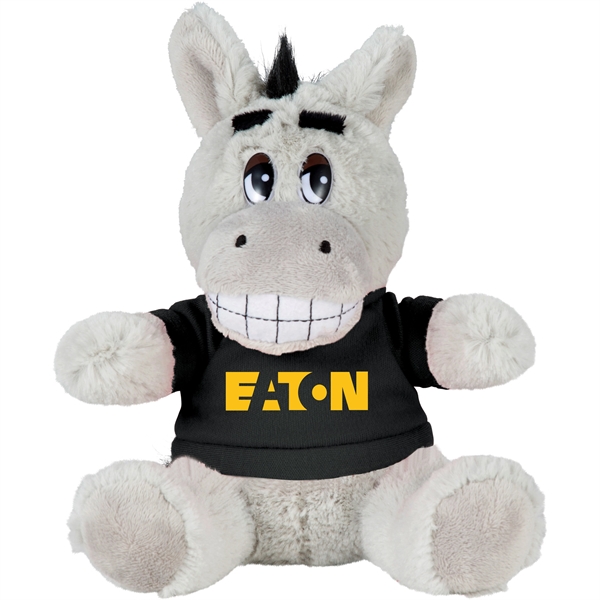 6" Plush Donkey with Shirt - Image 1