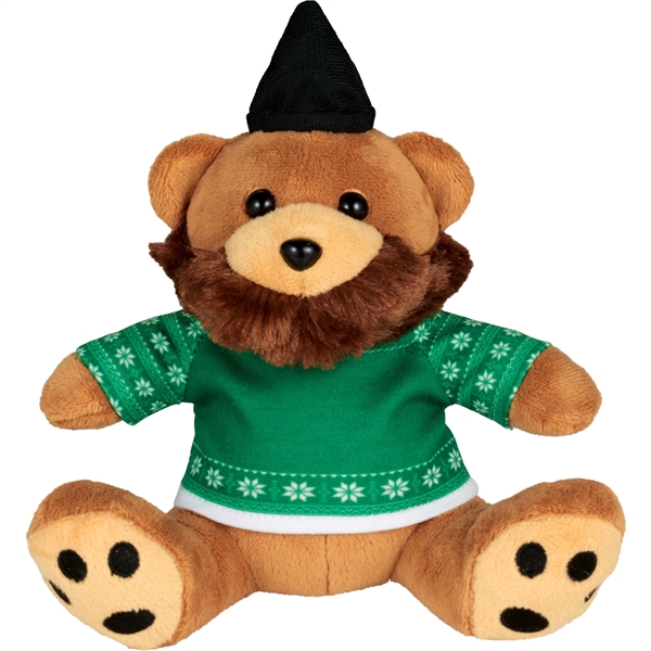 6" Ugly Sweater Hipster Plush Bear - Image 2