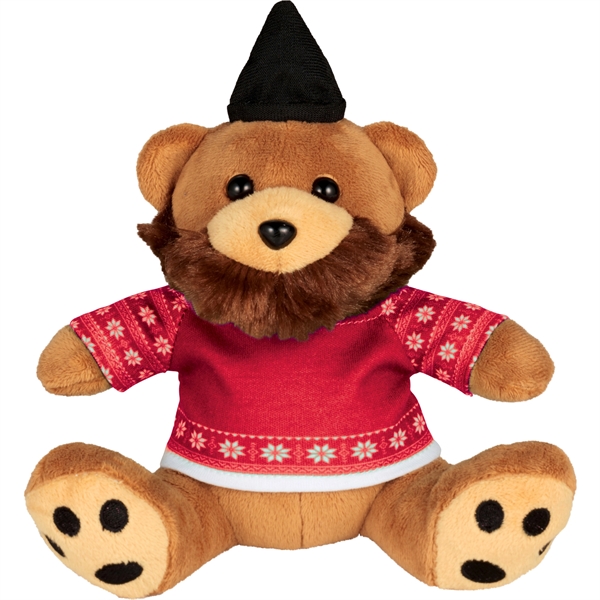 6" Ugly Sweater Hipster Plush Bear - Image 3
