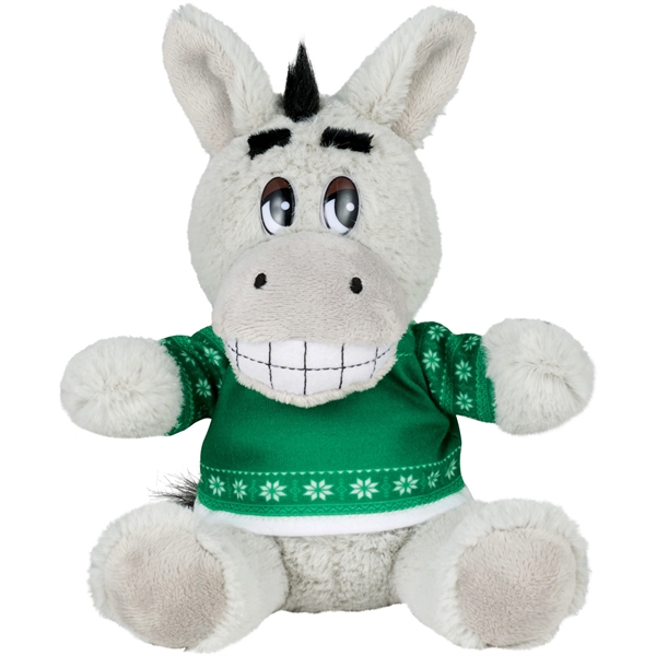 6" Ugly Sweater Plush Donkey - Image 2