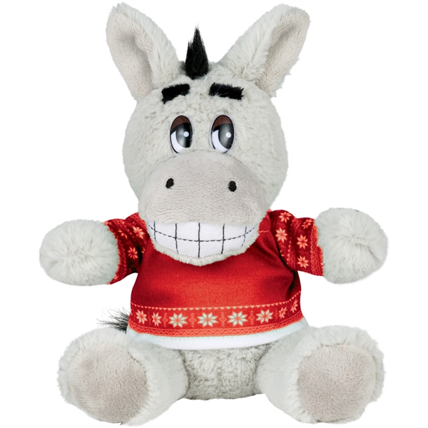 6" Ugly Sweater Plush Donkey - Image 3