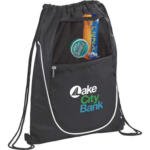 Locker Mesh Pocket Drawstring Bag - Image 2