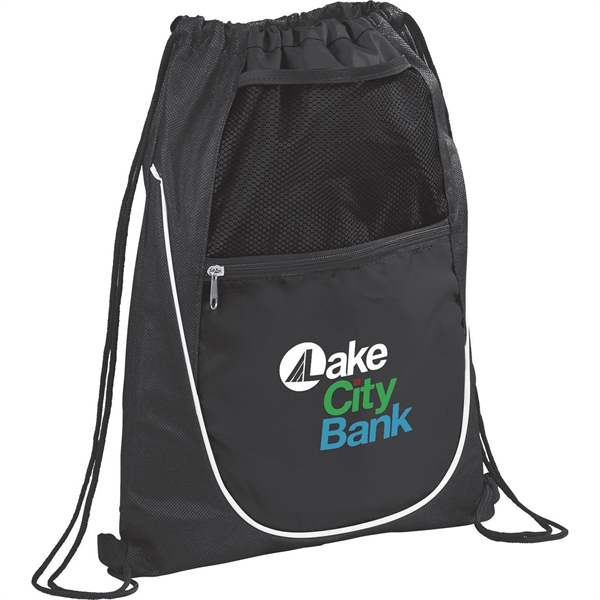 Locker Mesh Pocket Drawstring Bag - Image 3