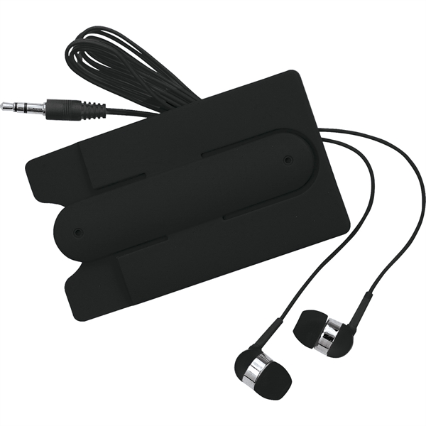 Silicone Card Wallet and Wired Earbuds - Image 3