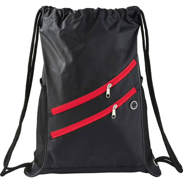 Two Zipper Deluxe Drawstring Bag - Image 13