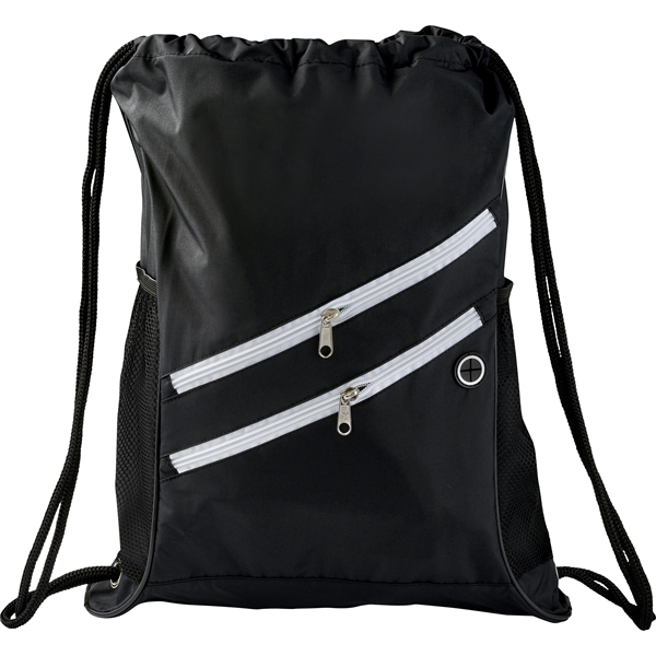 Two Zipper Deluxe Drawstring Bag - Image 19